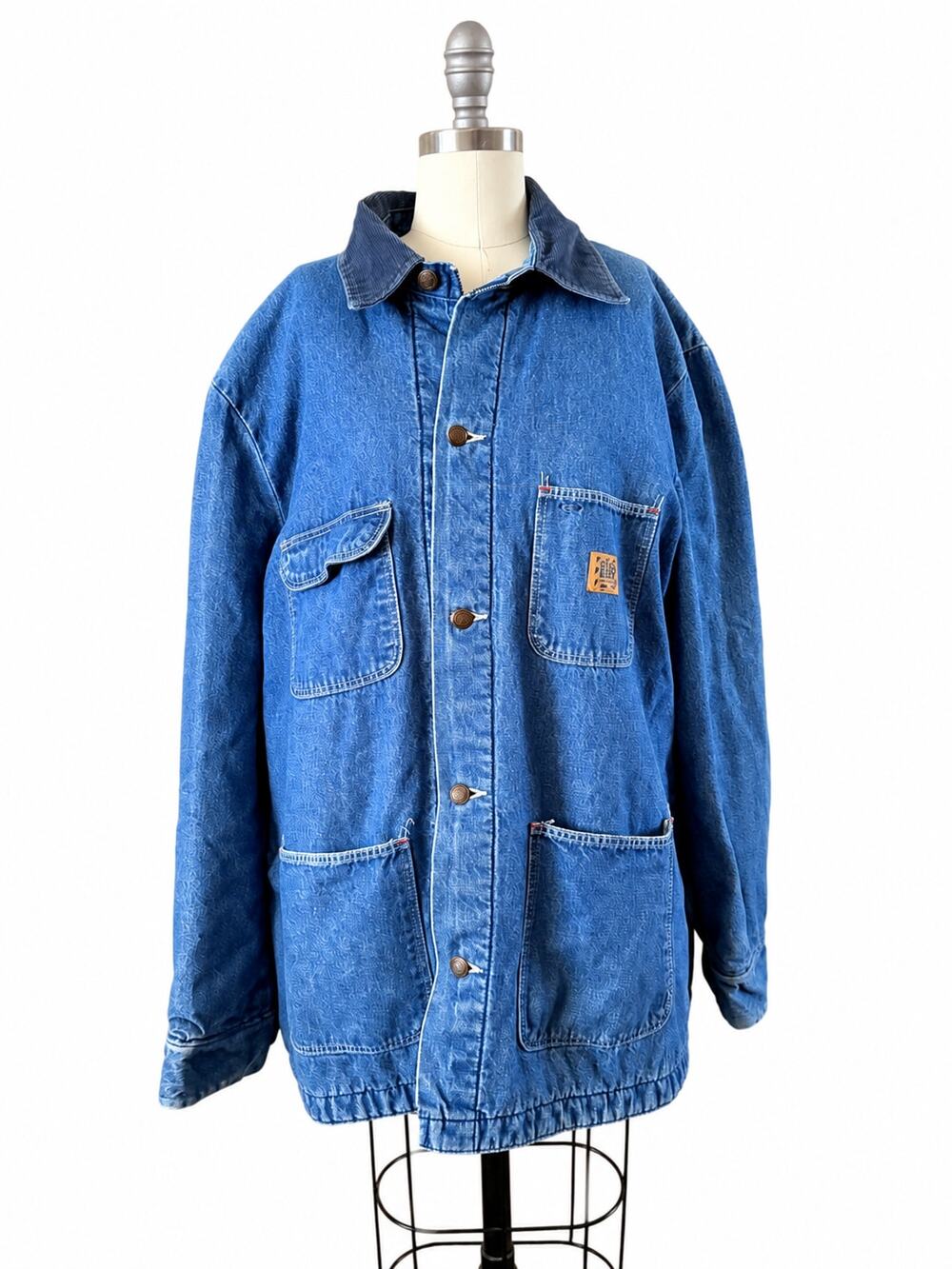 90s Big Ben by Wrangler Blanket Lined Denim Chore Coat Men's 42R Workwear
